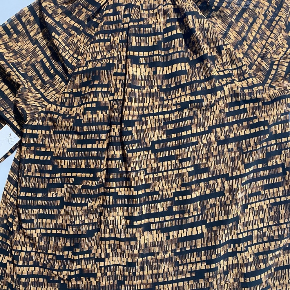 NEW Size S Womens Calvin Klein Long Sleeve Button Down Top Polyester Black - Picture 11 of 12